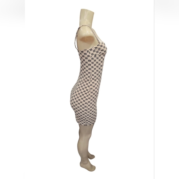MISBHV Beige Monogram Spaghetti Mini Dress Women’s Size XS - Picture 4 of 14